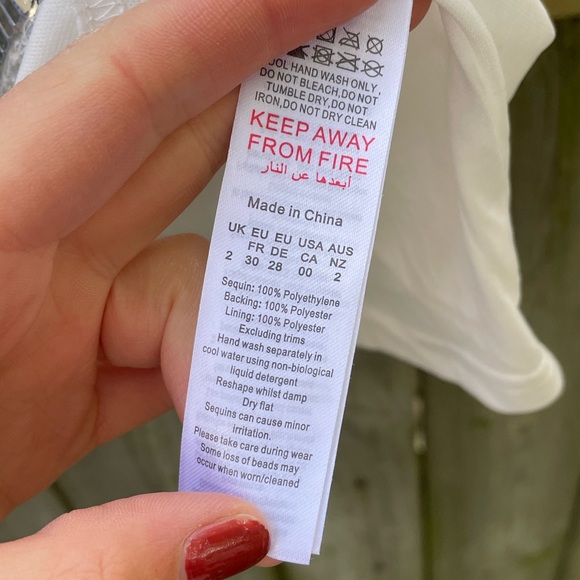 Pretty Little Thing NWT Petite Silver Sequin Shoulder Pad Micro Mini Dress - Picture 2 of 7